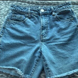 Rue21 Blue Jean Shorts with Frayed Hem
